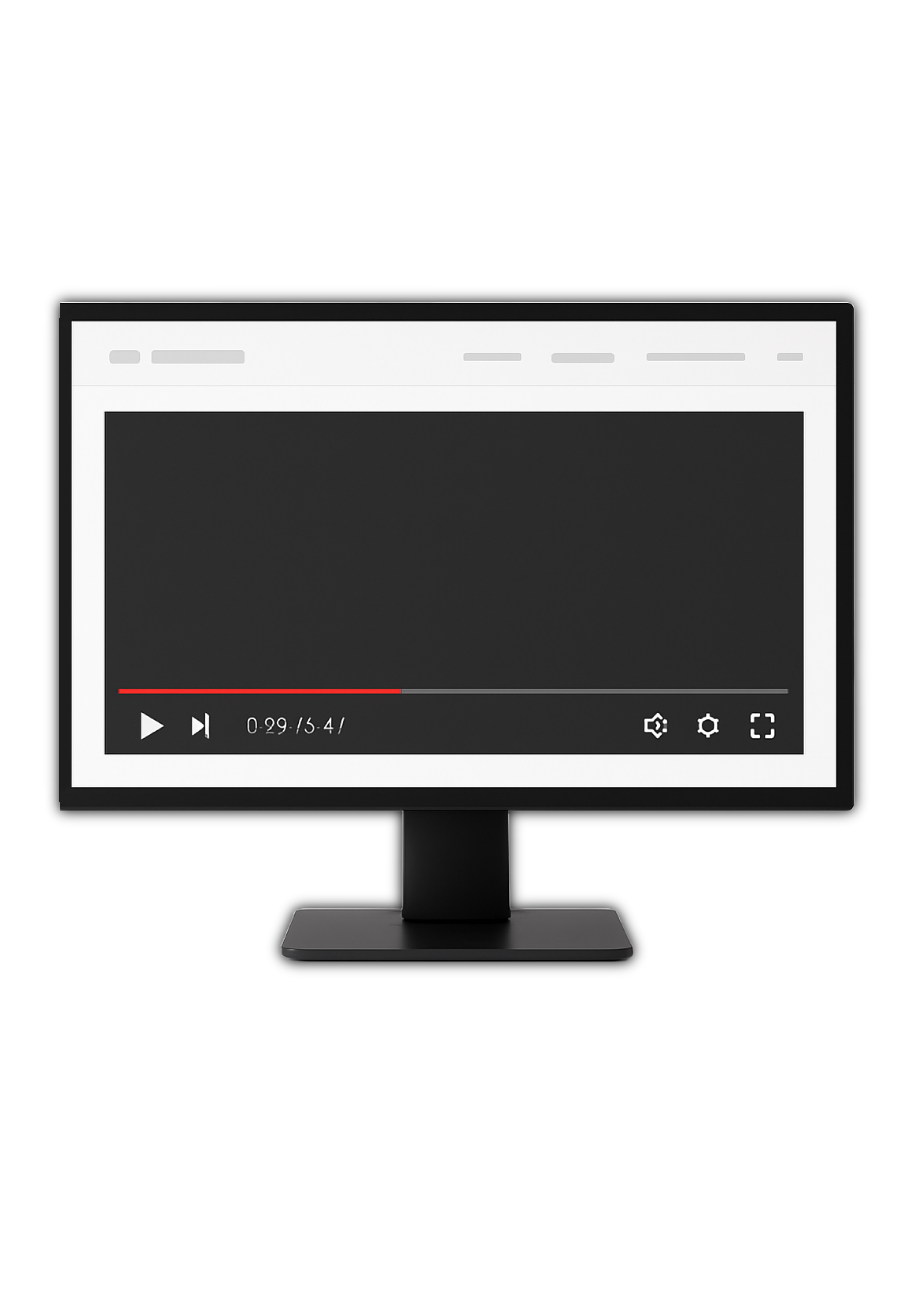 Reproductor de video como ejemplo de book trailer
